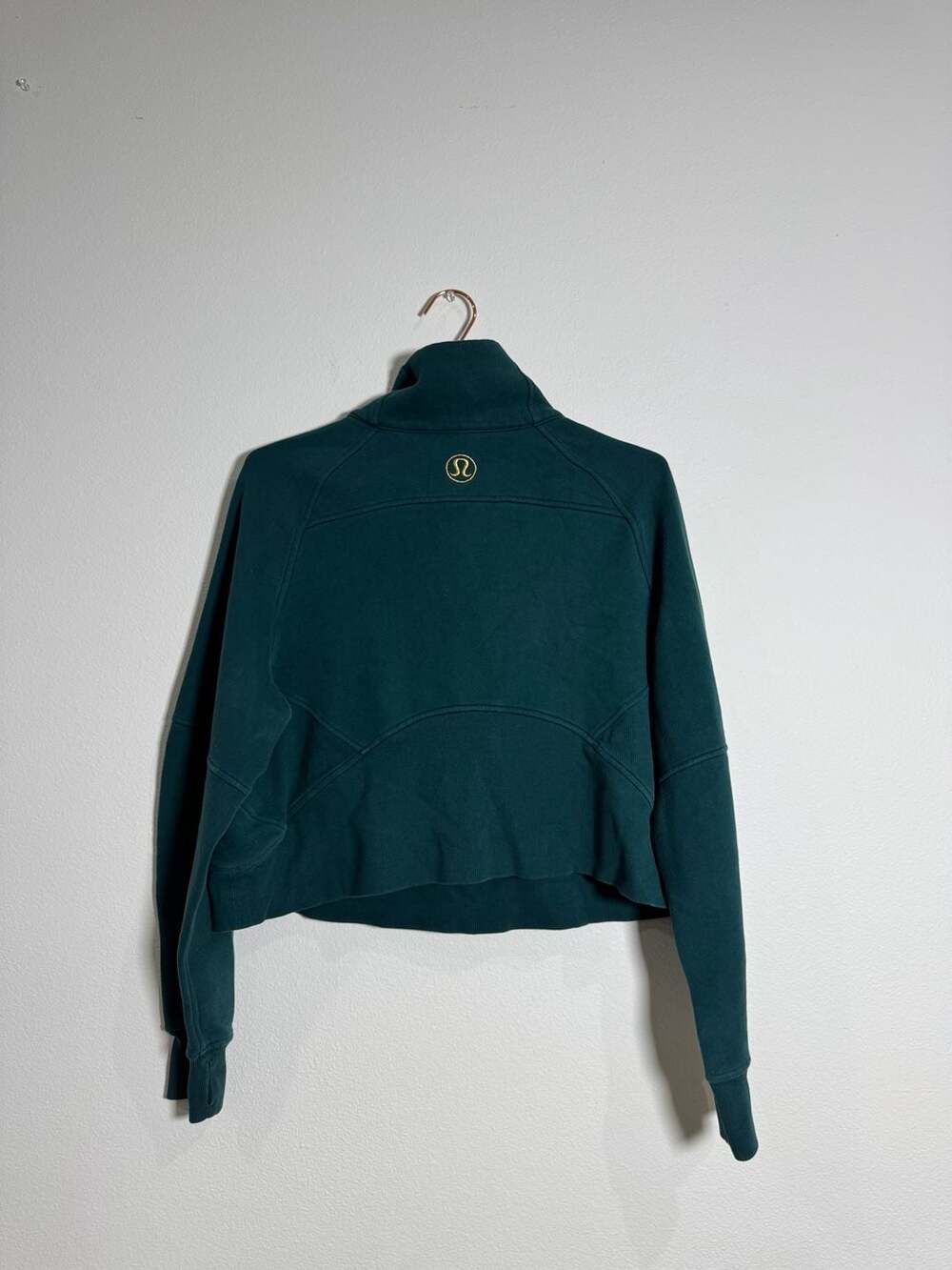 Lululemon Scuba Oversized Funnel Neck Half Zip Pullover Storm Teal M/L - Picture 3 of 12